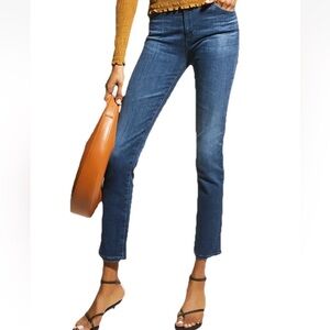 AG Adriano Goldschmied High Rise Slim Straight Jeans - Dark Blue Wash